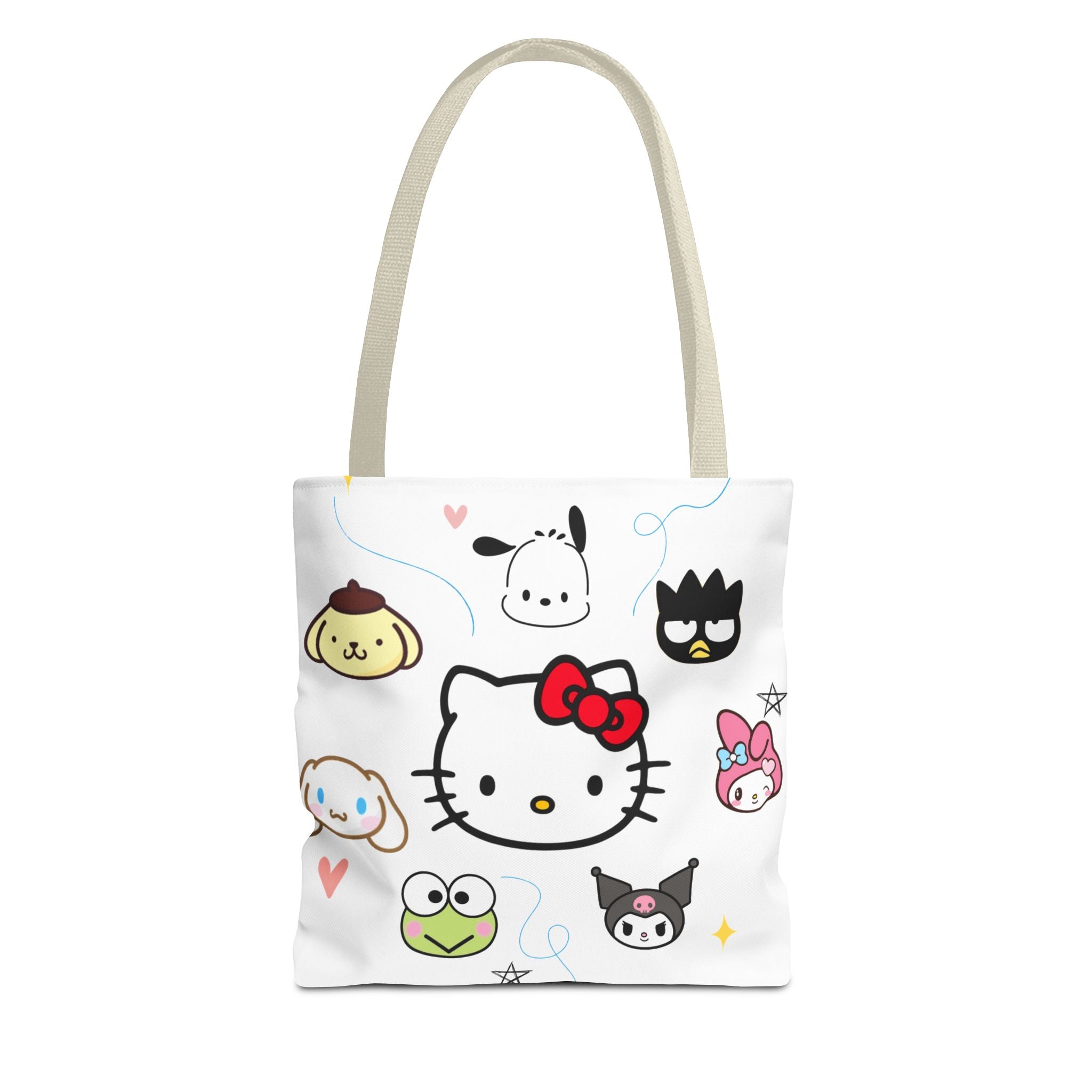 Hello Kitty Character Collage Tote Bag — Cute Sanrio AOP Shopper
