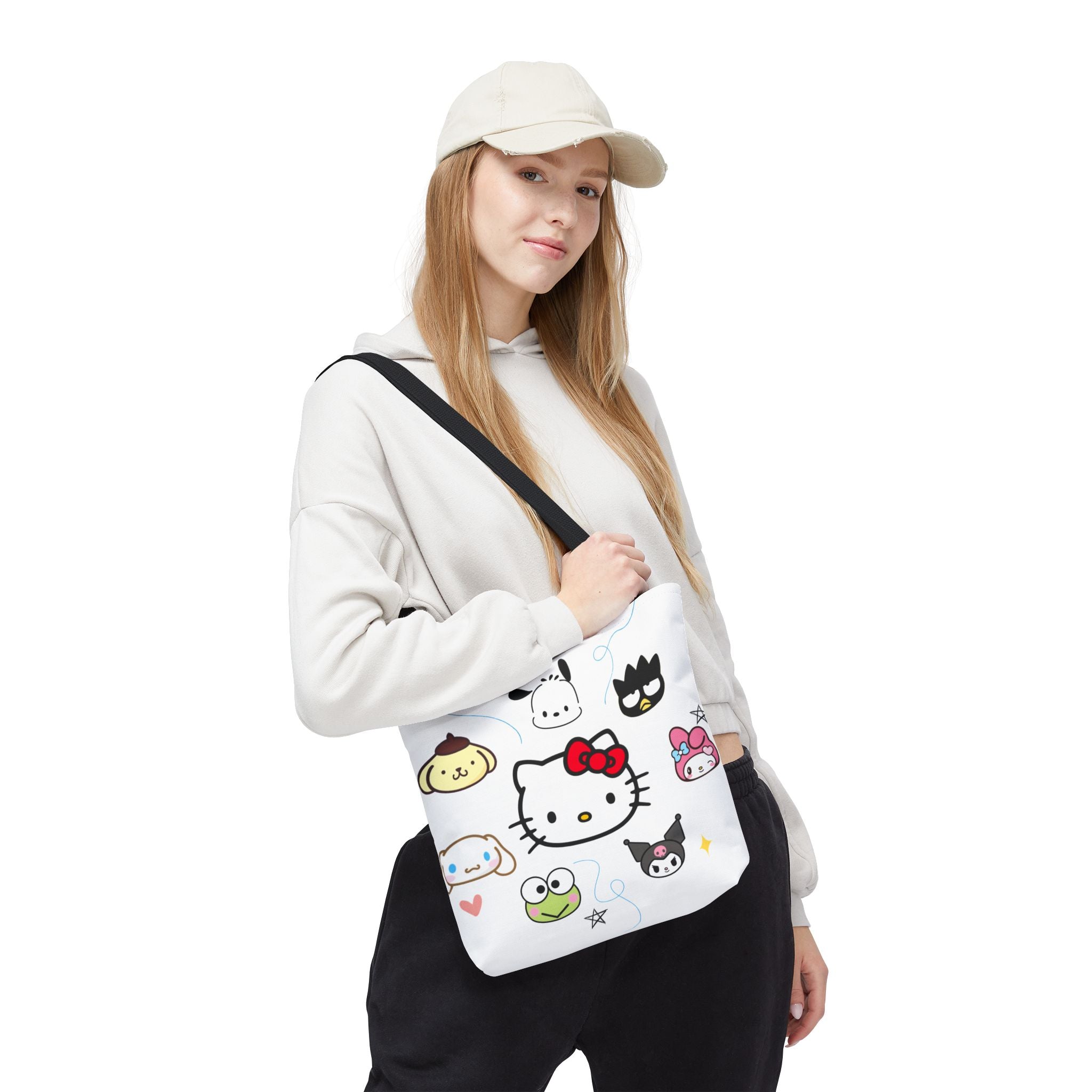 Hello Kitty Character Collage Tote Bag — Cute Sanrio AOP Shopper