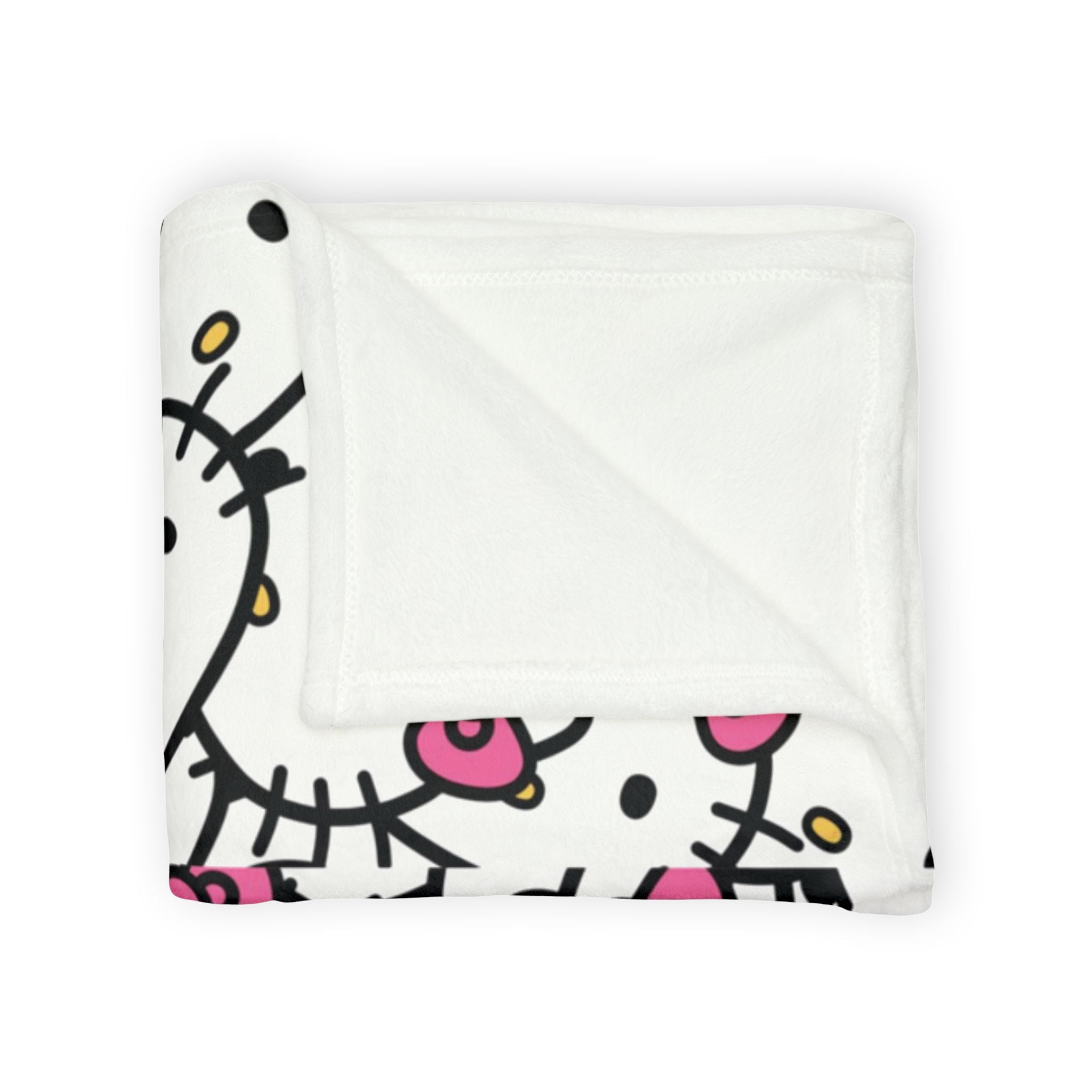 Hello Kitty Pattern Blanket — Cute Pink Cat Face Throw