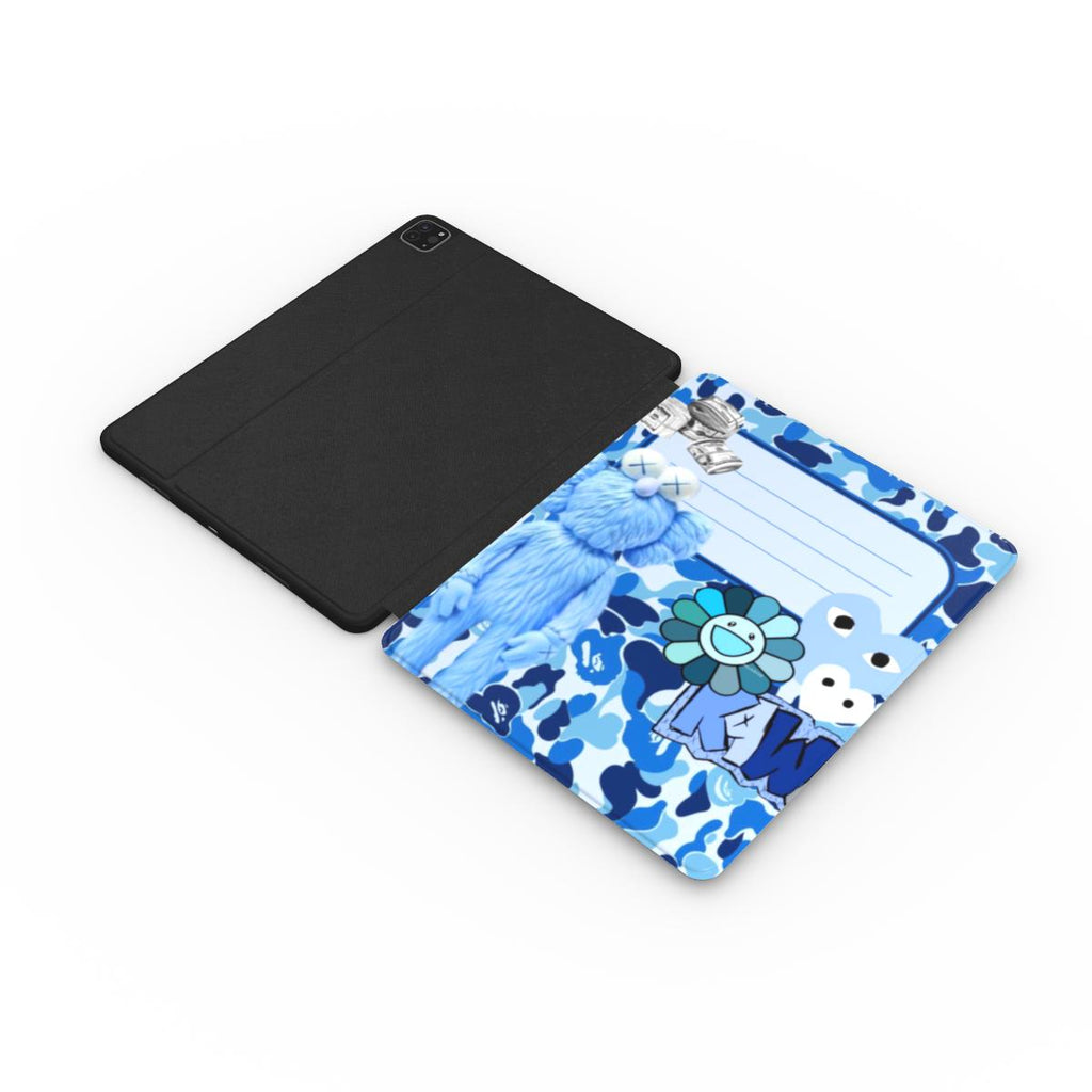 Blue composition iPad case
