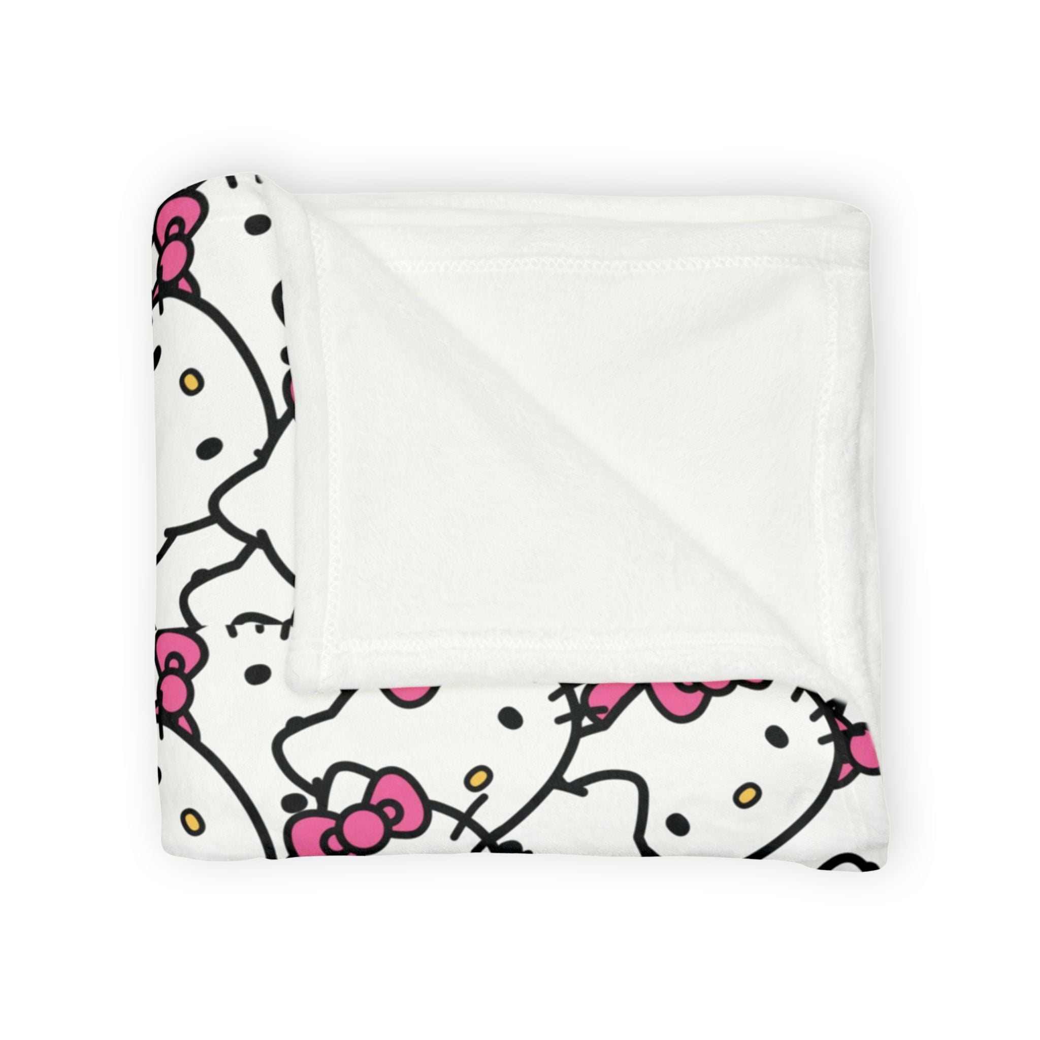 Hello Kitty Pattern Blanket — Cute Pink Cat Face Throw
